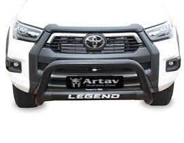 Toyota Hilux Legend Oval Nudge Bar Black