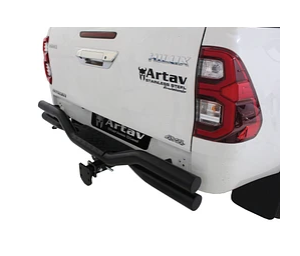 Toyota Hilux Rear Step Black Stainless