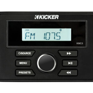 Kicker Marine KMC3 Multimedia Gauge-Style Receiver BT